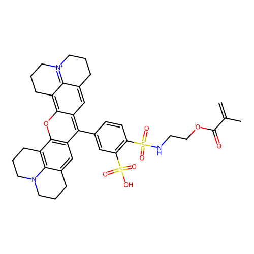 Sulforhodamine 101 methacrylate structure