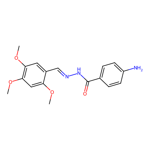 4-amino-N-[(2,4,5-trimethoxyphenyl)methylideneamino]benzamide structure