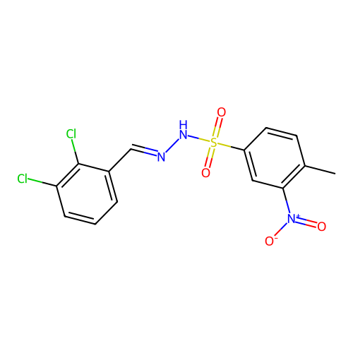 N'-[(E)-(2,3-dichlorophenyl)methylidene]-4-methyl-3-nitrobenzenesulfonohydrazide structure