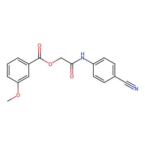 2-[(4-Cyanophenyl)amino]-2-oxoethyl 3-methoxybenzoate structure