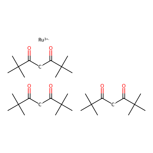 Ruthenium(3+);tris(2,2,6,6-tetramethylheptane-3,5-dione) structure
