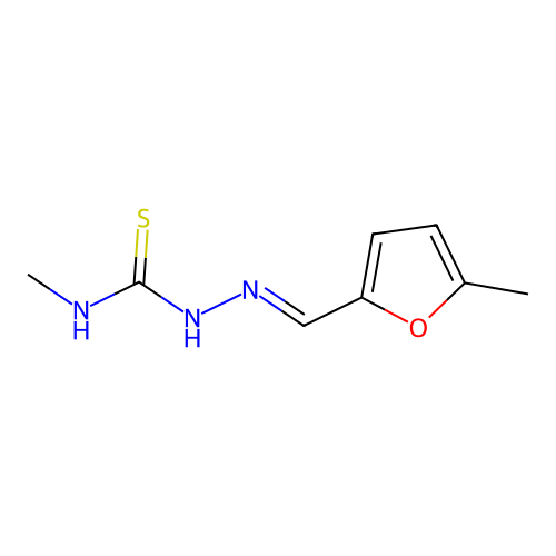 1-Methyl-3-[(5-methylfuran-2-yl)methylideneamino]thiourea structure