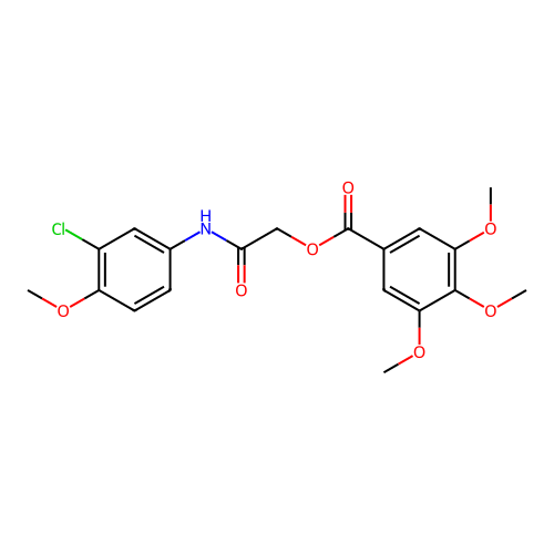 [2-(3-Chloro-4-methoxyanilino)-2-oxoethyl] 3,4,5-trimethoxybenzoate structure