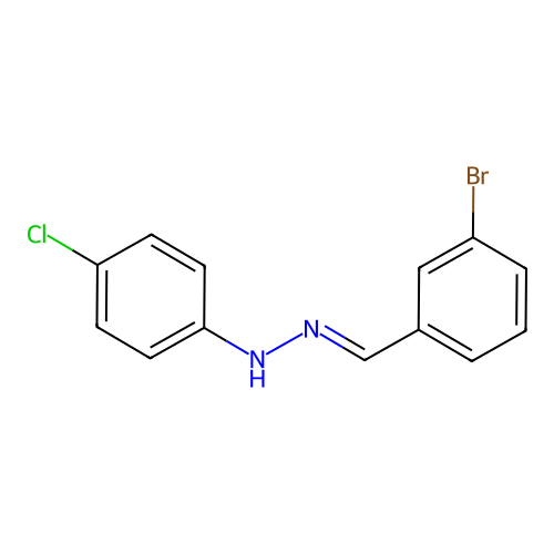 N-[(3-bromophenyl)methylideneamino]-4-chloroaniline structure