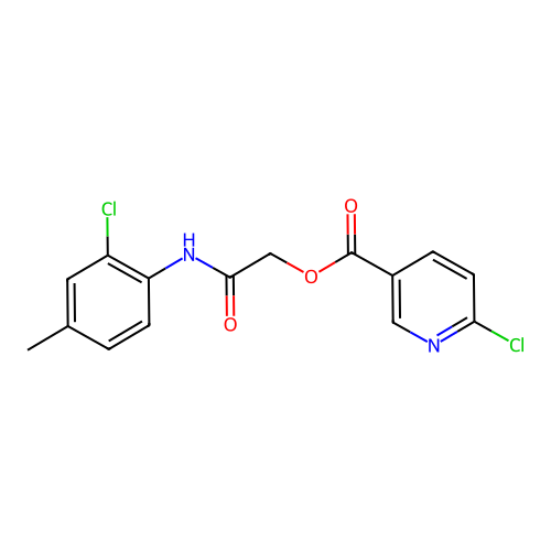 [(2-Chloro-4-methylphenyl)carbamoyl]methyl 6-chloropyridine-3-carboxylate structure