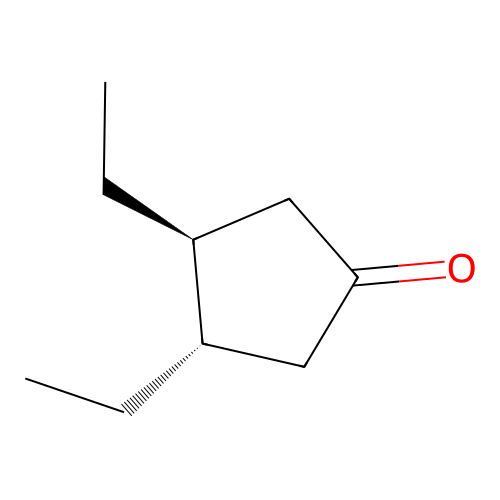 trans-(3S,4S)-3,4-diethylcyclopentan-1-one structure