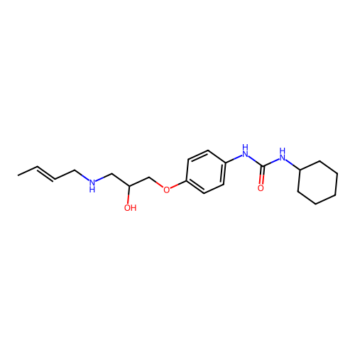 Urea, N-(4-(3-(2-butenylamino)-2-hydroxypropoxy)phenyl)-N'-cyclohexyl- structure