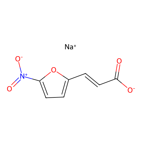 Sodium 5-nitrofurylacrylate structure