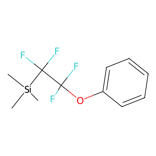 Trimethyl(1,1,2,2-tetrafluoro-2-phenoxyethyl)silane structure