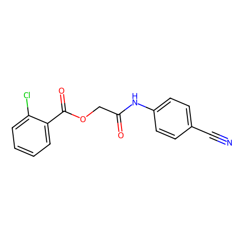 2-[(4-Cyanophenyl)amino]-2-oxoethyl 2-chlorobenzoate structure