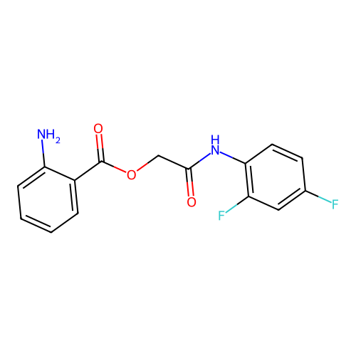2-[(2,4-Difluorophenyl)amino]-2-oxoethyl 2-aminobenzoate structure