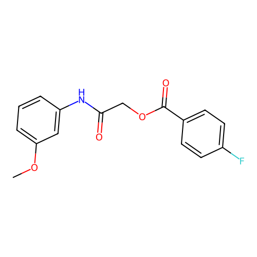 2-[(3-Methoxyphenyl)amino]-2-oxoethyl 4-fluorobenzoate structure
