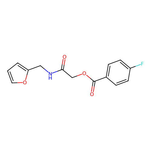 2-[(Furan-2-ylmethyl)amino]-2-oxoethyl 4-fluorobenzoate structure