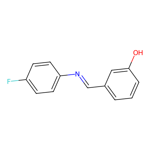 3-[(E)-[(4-Fluorophenyl)imino]methyl]phenol structure