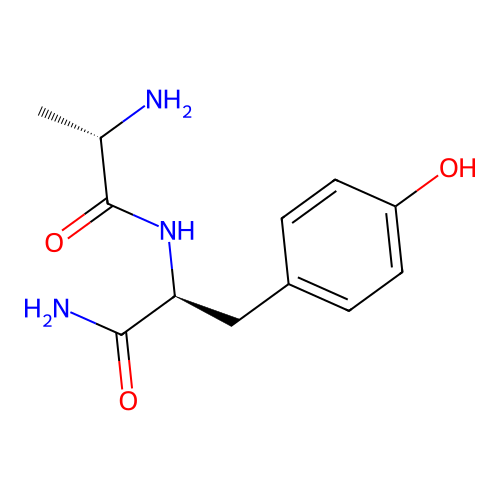 (S)-2-amino-N-((S)-1-amino-3-(4-hydroxyphenyl)-1-oxopropan-2-yl)propanamide structure