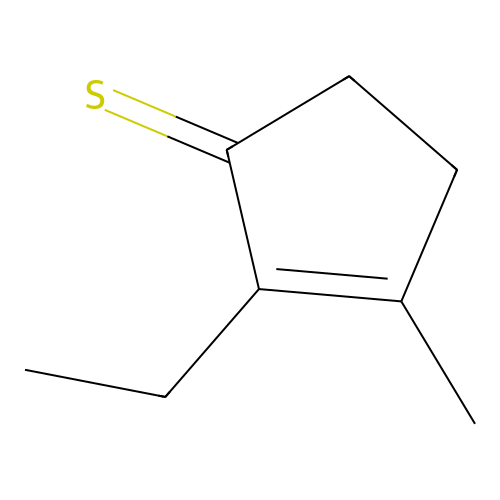 2-Cyclopentene-1-thione, 2-ethyl-3-methyl- structure