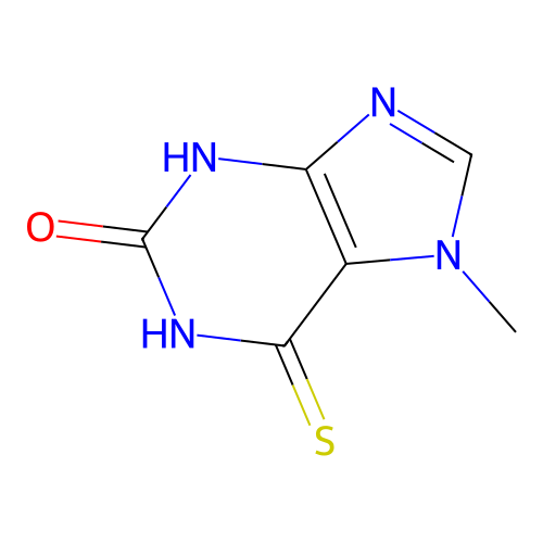 7-Methyl-2-oxy-6-thiopurin structure