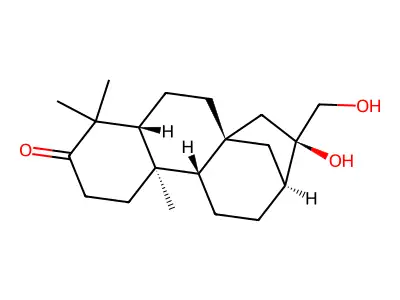 16,17-Dihydroxykauran-3-one structure