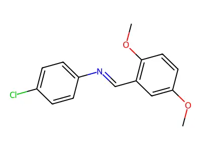 4-Chloro-N-(2,5-dimethoxybenzylidene)aniline structure