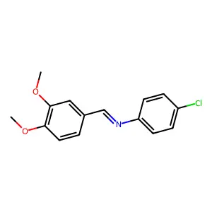 4-Chloro-N-(3,4-dimethoxybenzylidene)aniline structure