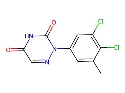 2-[(2,4-dichlorophenyl)methyl]-4H-1,2,4-triazine-3,5-dione structure