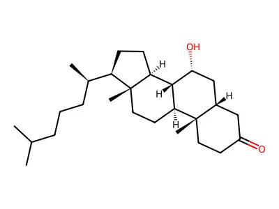 7alpha-Hydroxy-5beta-cholestan-3-one structure