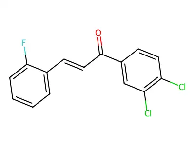1-(3,4-Dichlorophenyl)-3-(2-fluorophenyl)prop-2-en-1-one structure