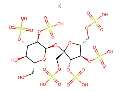 Sucrose Hexasulfate, Potassium Salt structure