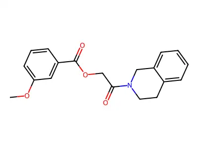 [2-(3,4-dihydro-1H-isoquinolin-2-yl)-2-oxoethyl] 3-methoxybenzoate structure