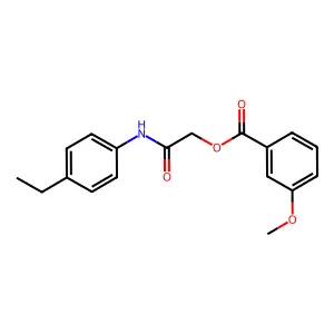 [(4-Ethylphenyl)carbamoyl]methyl 3-methoxybenzoate structure