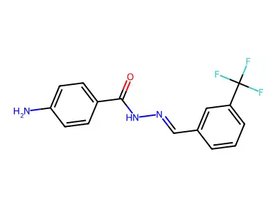 4-Amino-N'-(3-(trifluoromethyl)benzylidene)benzohydrazide structure