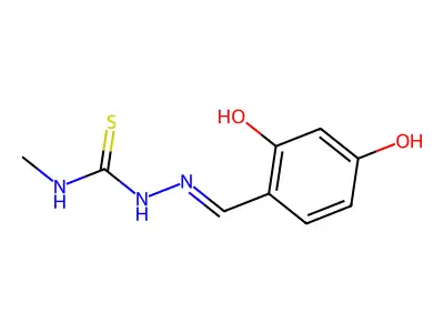 Hydrazinecarbothioamide, 2-[(2,4-dihydroxyphenyl)methylene]-N-methyl- structure