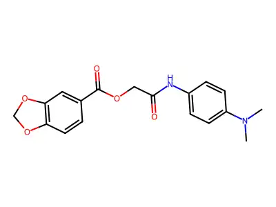 [2-[4-(Dimethylamino)anilino]-2-oxoethyl] 1,3-benzodioxole-5-carboxylate structure