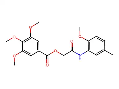 [2-(2-Methoxy-5-methylanilino)-2-oxoethyl] 3,4,5-trimethoxybenzoate structure
