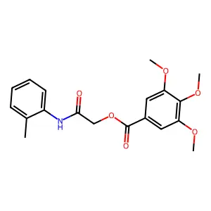 [2-(2-Methylanilino)-2-oxoethyl] 3,4,5-trimethoxybenzoate structure