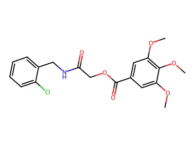 {[(2-Chlorophenyl)methyl]carbamoyl}methyl 3,4,5-trimethoxybenzoate structure