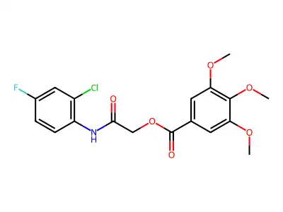 [2-(2-Chloro-4-fluoroanilino)-2-oxoethyl] 3,4,5-trimethoxybenzoate structure