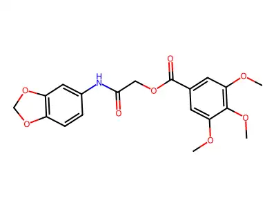 2-(1,3-Benzodioxol-5-ylamino)-2-oxoethyl 3,4,5-trimethoxybenzoate structure