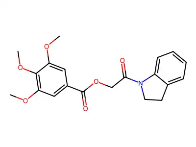 [2-(2,3-Dihydroindol-1-yl)-2-oxoethyl] 3,4,5-trimethoxybenzoate structure
