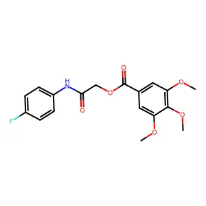 [2-(4-Fluoroanilino)-2-oxoethyl] 3,4,5-trimethoxybenzoate structure