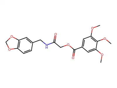 [2-(1,3-Benzodioxol-5-ylmethylamino)-2-oxoethyl] 3,4,5-trimethoxybenzoate structure