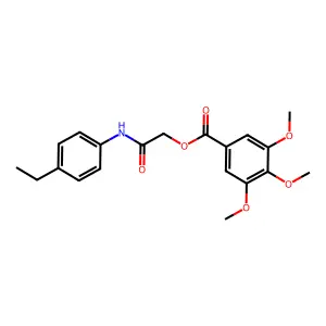 [2-(4-Ethylanilino)-2-oxoethyl] 3,4,5-trimethoxybenzoate structure