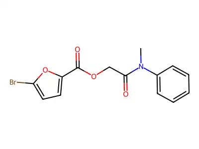 [Methyl(phenyl)carbamoyl]methyl 5-bromofuran-2-carboxylate structure