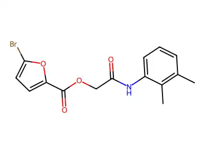 [(2,3-Dimethylphenyl)carbamoyl]methyl 5-bromofuran-2-carboxylate structure
