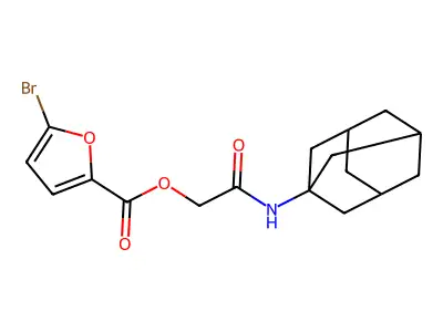 [2-(1-Adamantylamino)-2-oxoethyl] 5-bromofuran-2-carboxylate structure