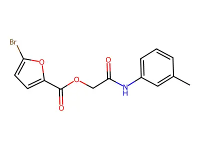 [(3-Methylphenyl)carbamoyl]methyl 5-bromofuran-2-carboxylate structure