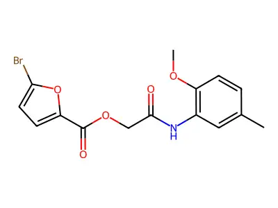 [(2-Methoxy-5-methylphenyl)carbamoyl]methyl 5-bromofuran-2-carboxylate structure