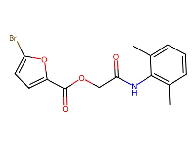 2-((2,6-Dimethylphenyl)amino)-2-oxoethyl 5-bromofuran-2-carboxylate structure