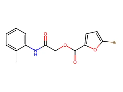 [(2-Methylphenyl)carbamoyl]methyl 5-bromofuran-2-carboxylate structure