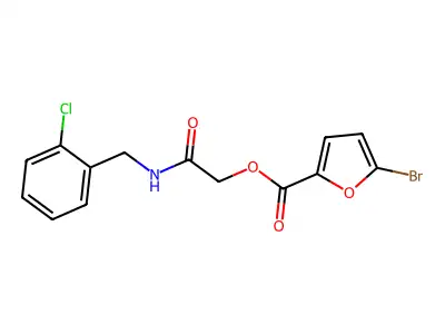 {[(2-Chlorophenyl)methyl]carbamoyl}methyl 5-bromofuran-2-carboxylate structure